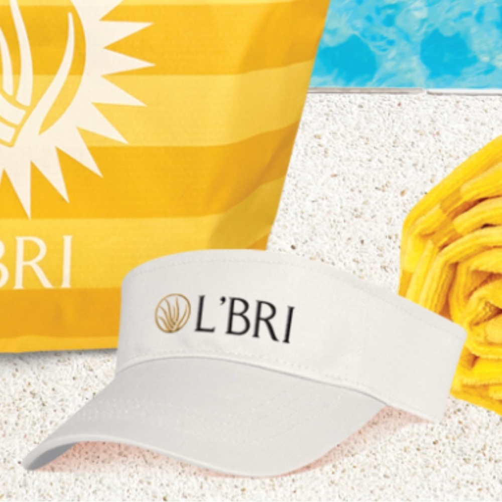 New L'BRI White Sun Visor